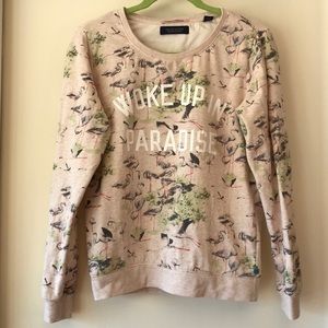 Maison Scotch Flamingo Pink Sweatshirt Size 1
